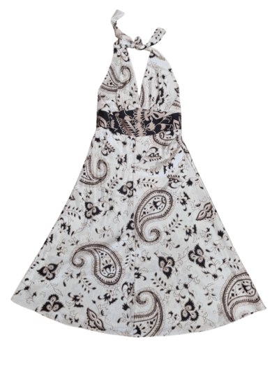 Principals Cream Brown Satin Halter Dress | Best fit 8 - Image 2