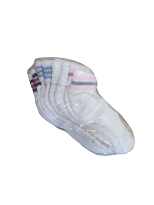 Vintage White Stripe 4 pack Socks *NEW*