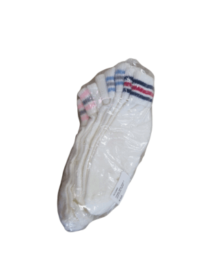 Vintage White Stripe 4 pack Socks *NEW*