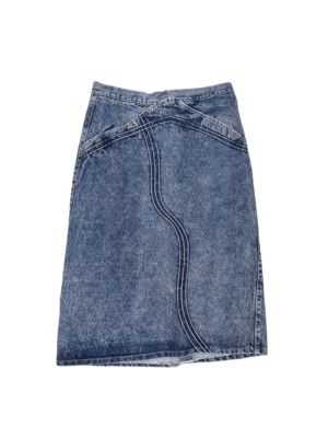 Ozko Denim Front Squiggle Midi Skirt | Best fit 10