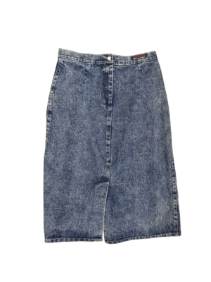 Ozko Denim Front Squiggle Midi Skirt | Best fit 10