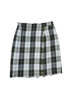 Mondi Green Tartan Wool Blend Mini Skirt | Best fit 8-10