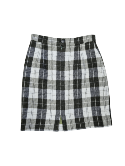 Mondi Green Tartan Wool Blend Mini Skirt | Best fit 8-10 - Image 2