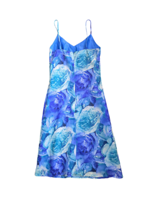 Resort NZ Made Blue Floral Print Midi Dress | Best fit 10
