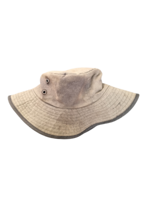 Hills Hats Brown Oil Skin Bucket Hat