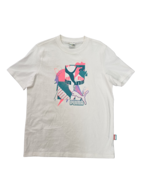 Puma Sample White Neon Graphic Tee | Best fit M
