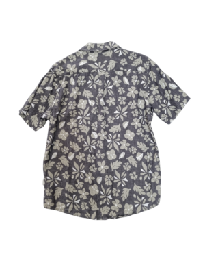Rodd & Gunn Grey Flower Print Linen S/S Shirt | Best fit M