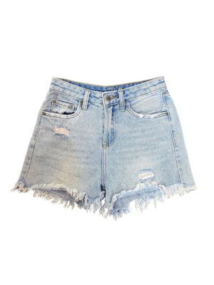 Junkfood Highwaist Distressed Denim Shorts | Best fit 6-8