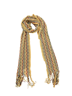 Jacqui E Brown Zig Zag Knit Scarf