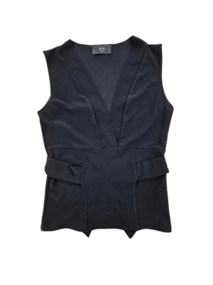 AX Made in UK Black Tie Tank Top | Best fit 8-10