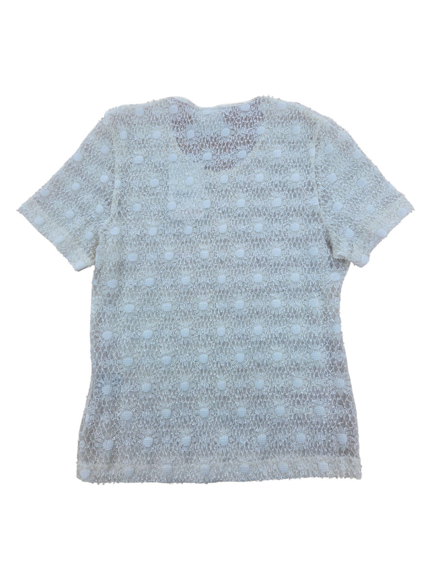 Jose NZ Made Cream Flower Knit tee | Best fit 10-12 - Image 2