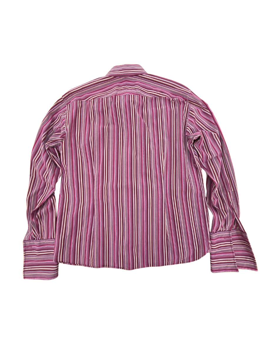 3 Wise Men Pink Stripe Button Up Shirt | Best fit L - Image 2