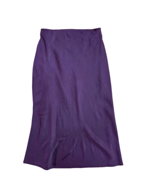 Ryegrass Plum Satin Cinch Midi Skirt | Best fit 10